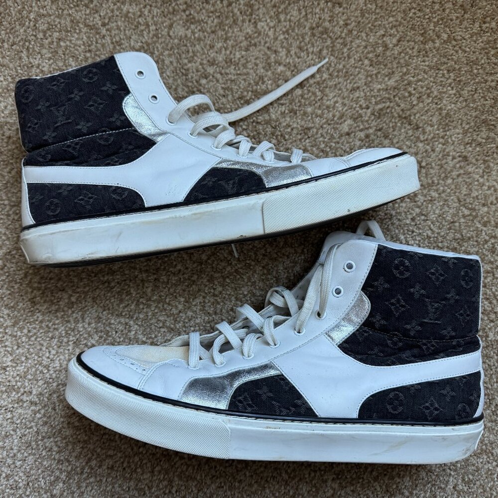 RARE Louis Vuitton Denim/Silver Skate Shoe Size 45 - Fits like US 12